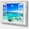 Designart - Open Window to Wavy Ocean - Extra Large Seashore Canvas Art